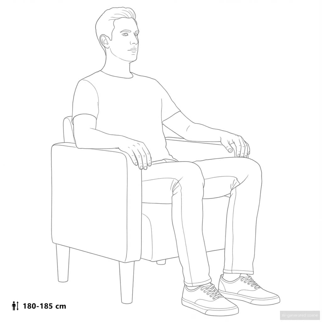 Sofa fotelja s naslonima za ruke krem 54 cm tkanina od samta