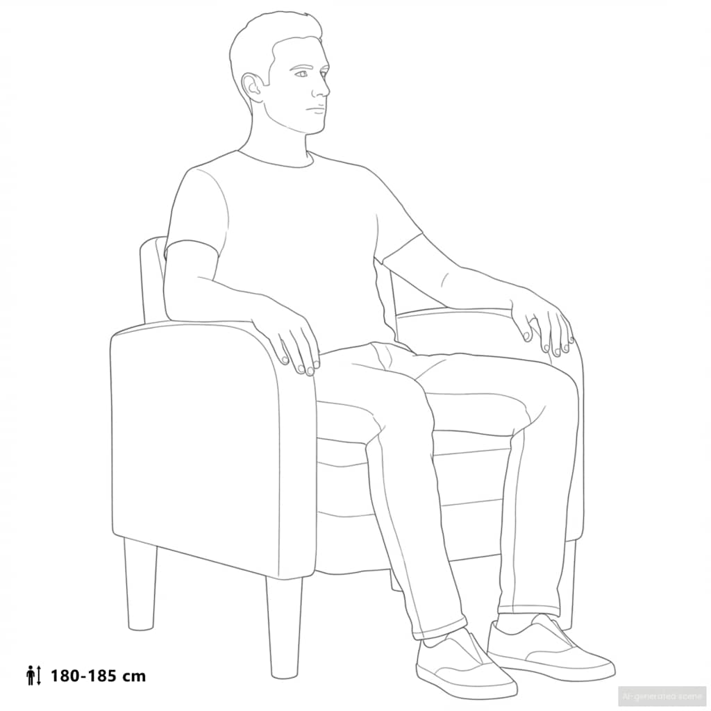 Sofa fotelja s naslonima za ruke crna 54 cm umjetna koža
