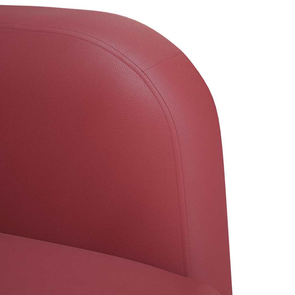Sofa fotelja s naslonima za ruke vino crvena 54 cm umjetna koža