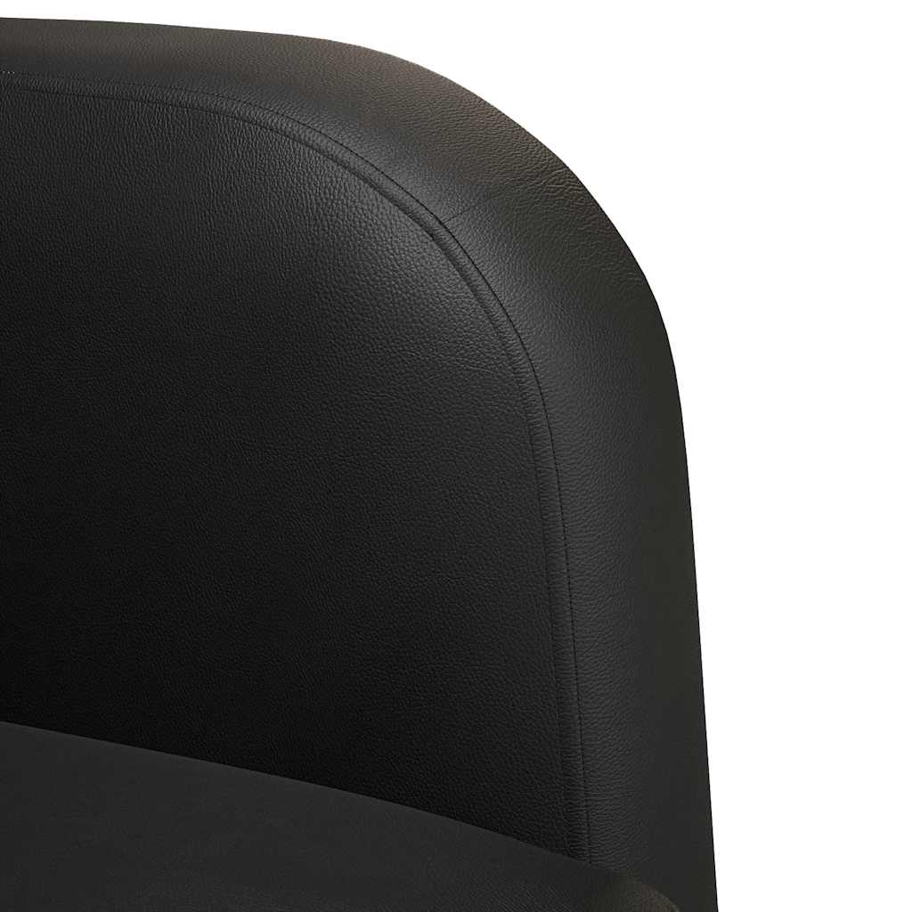 Sofa za dvije osobe crna 110 cm umjetna koža