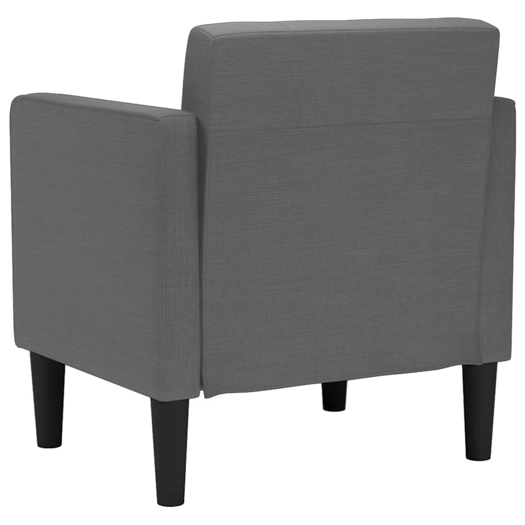 Sofa s naslonima za ruke tamno siva 53 cm tkanina