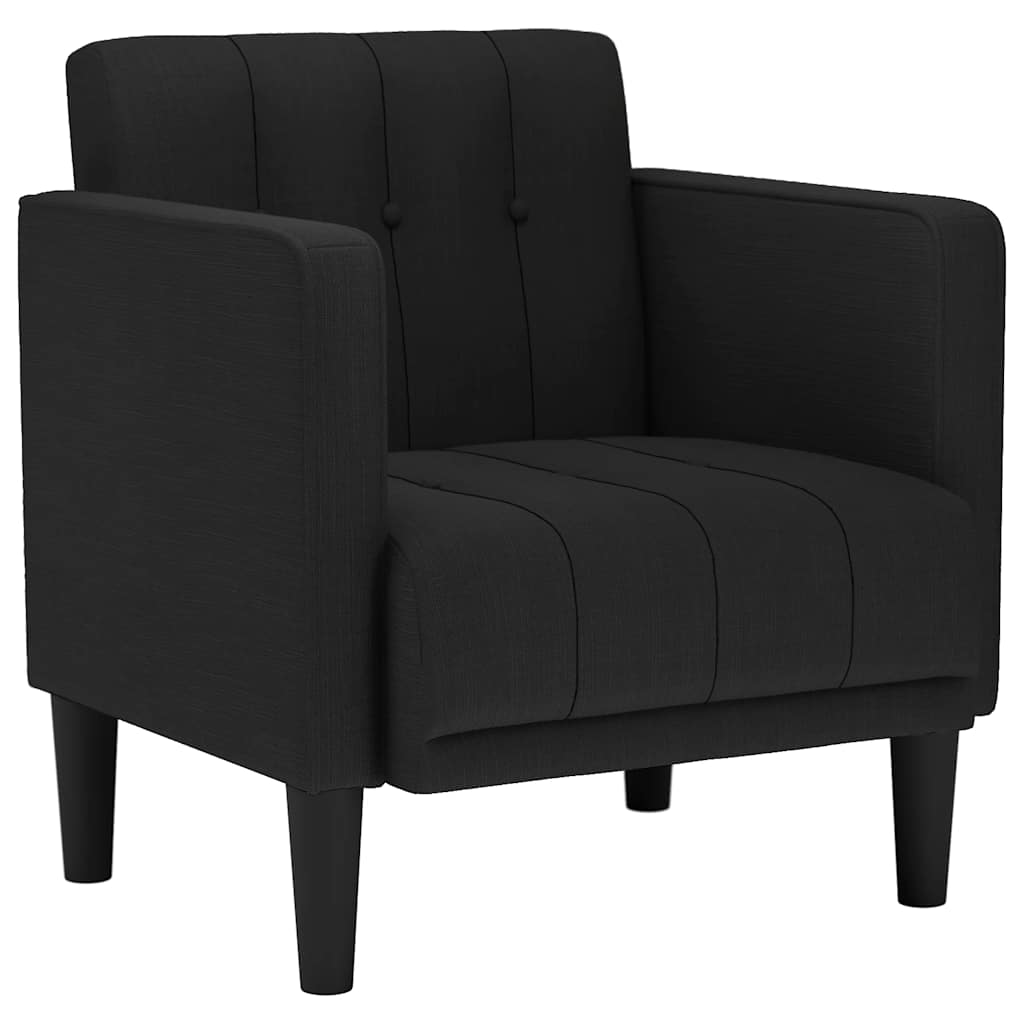 Sofa s naslonima za ruke Crna 53 cm Tkanina