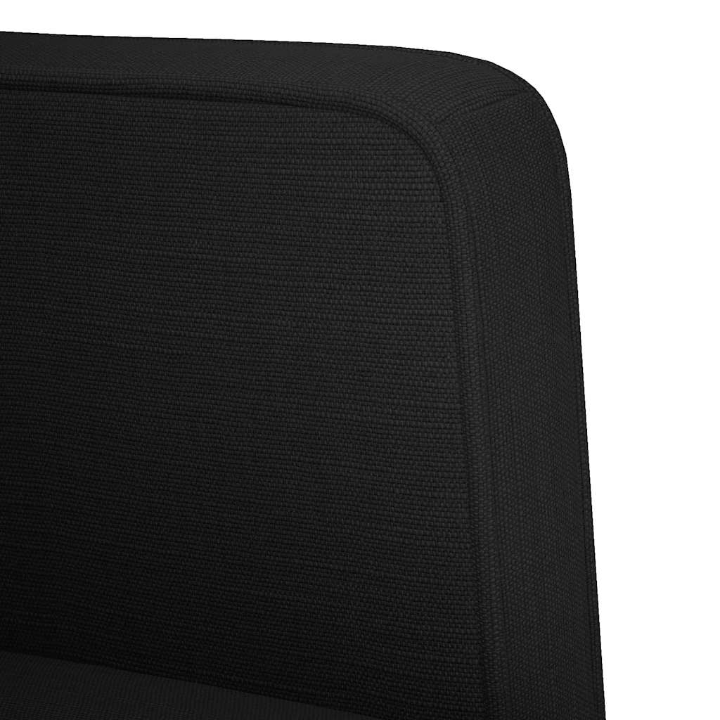 Sofa s naslonima za ruke Crna 53 cm Tkanina