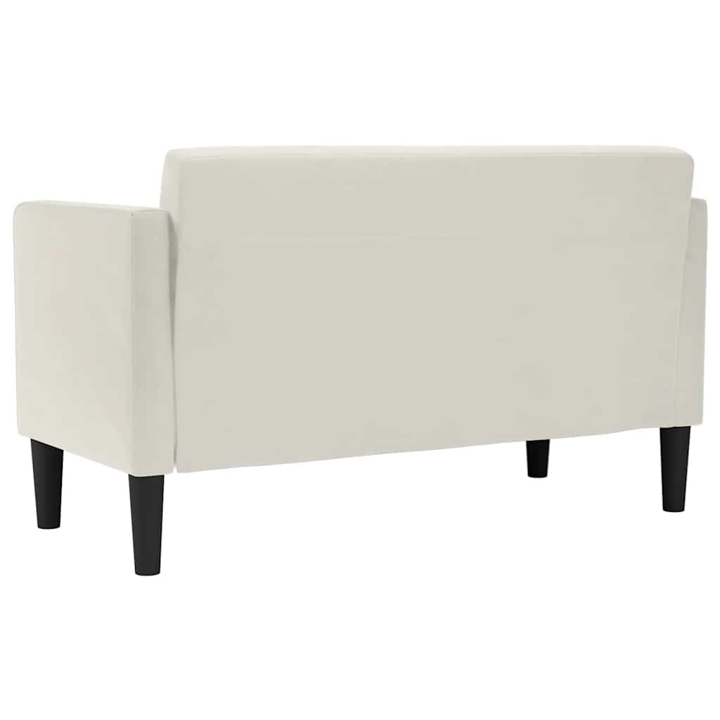 Dvosjed krem boje baršuna 111 cm