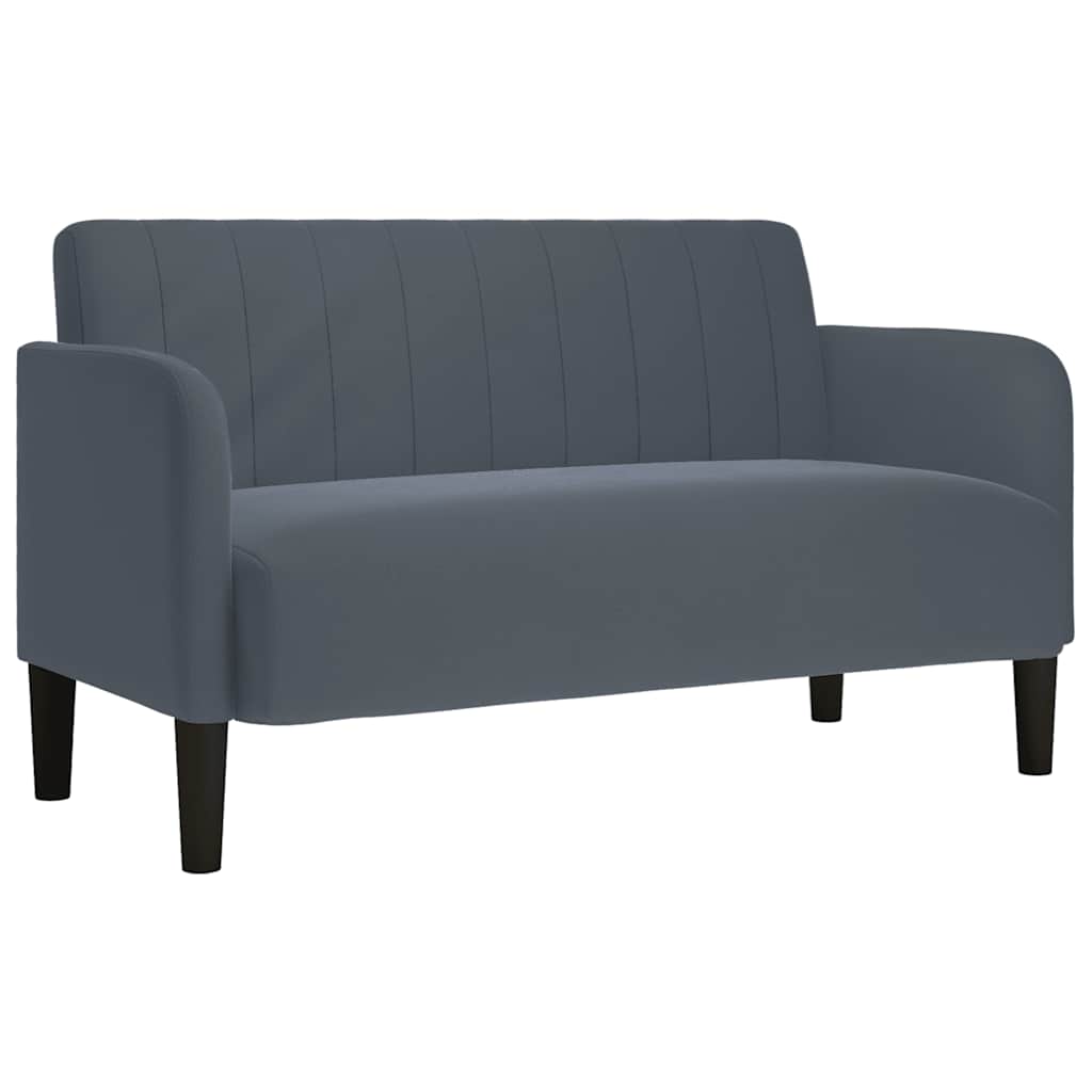 Dvosjed tamno sivi 109 cm baršun
