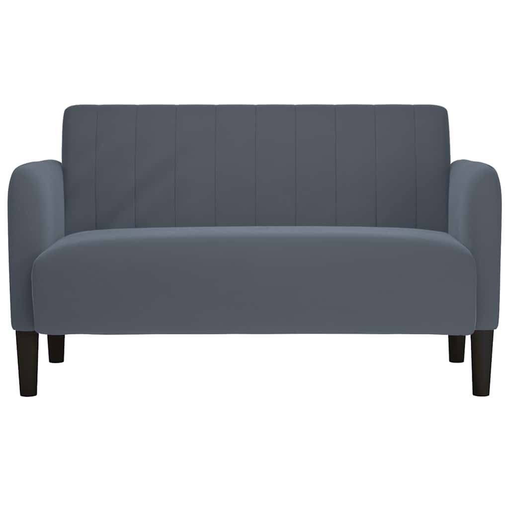 Dvosjed tamno sivi 109 cm baršun