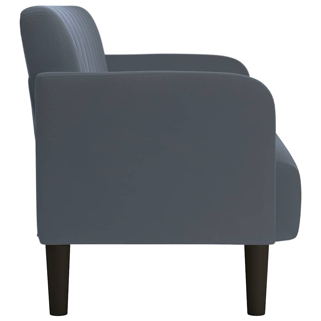 Dvosjed tamno sivi 109 cm baršun