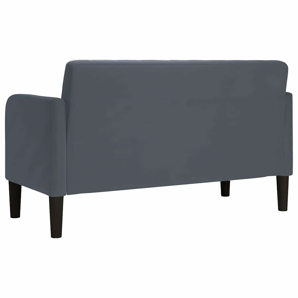 Dvosjed tamno sivi 109 cm baršun