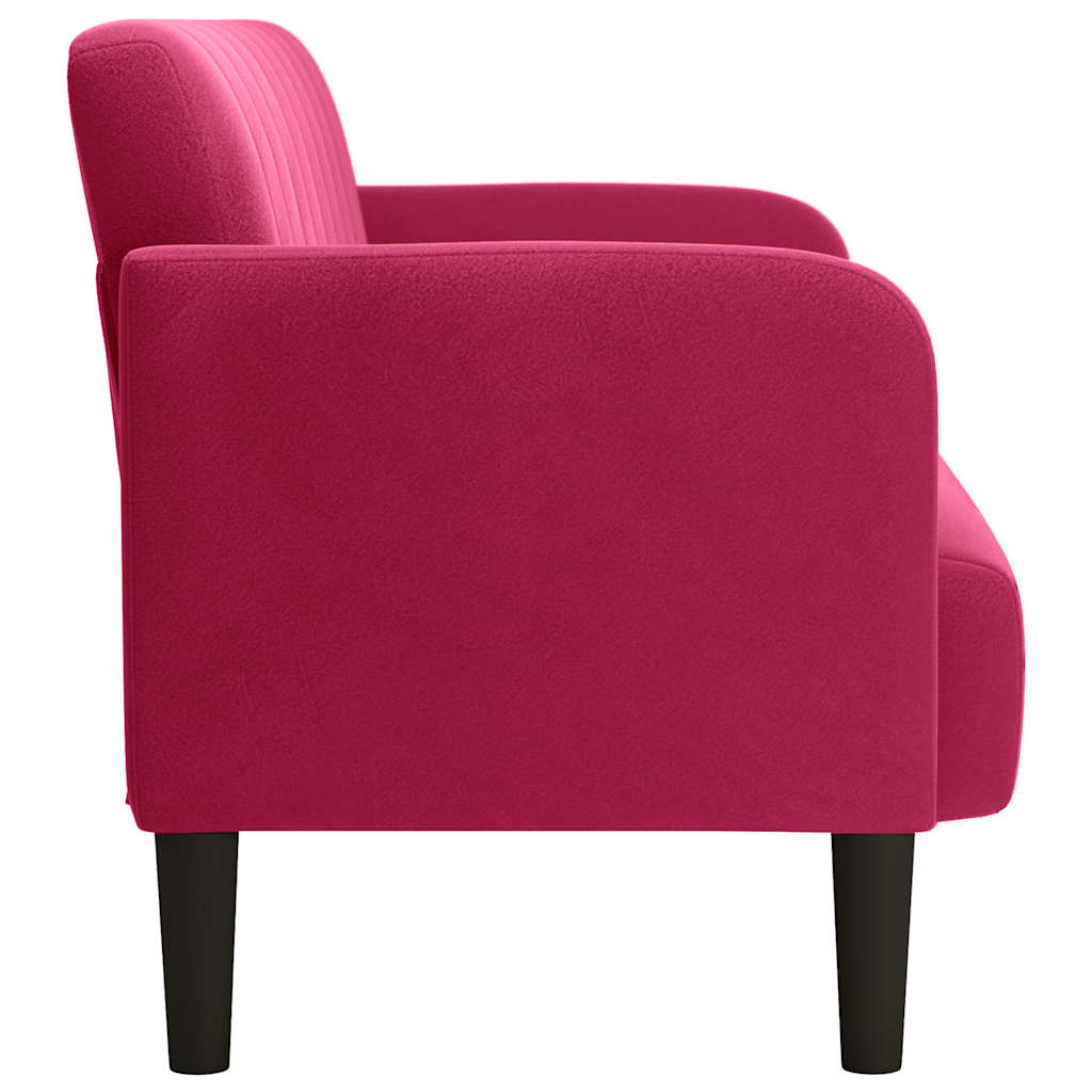Dvosjed, sofa, vino crvena, 109 cm, baršun