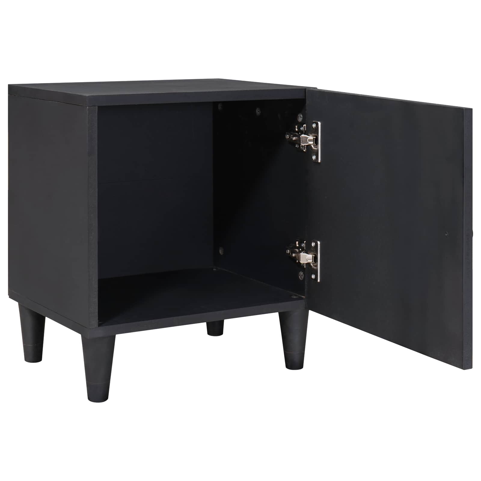 Ormarić s vratima 2 pcs Crna 40 x 33 x 46 cm Čvrsto drvo manga