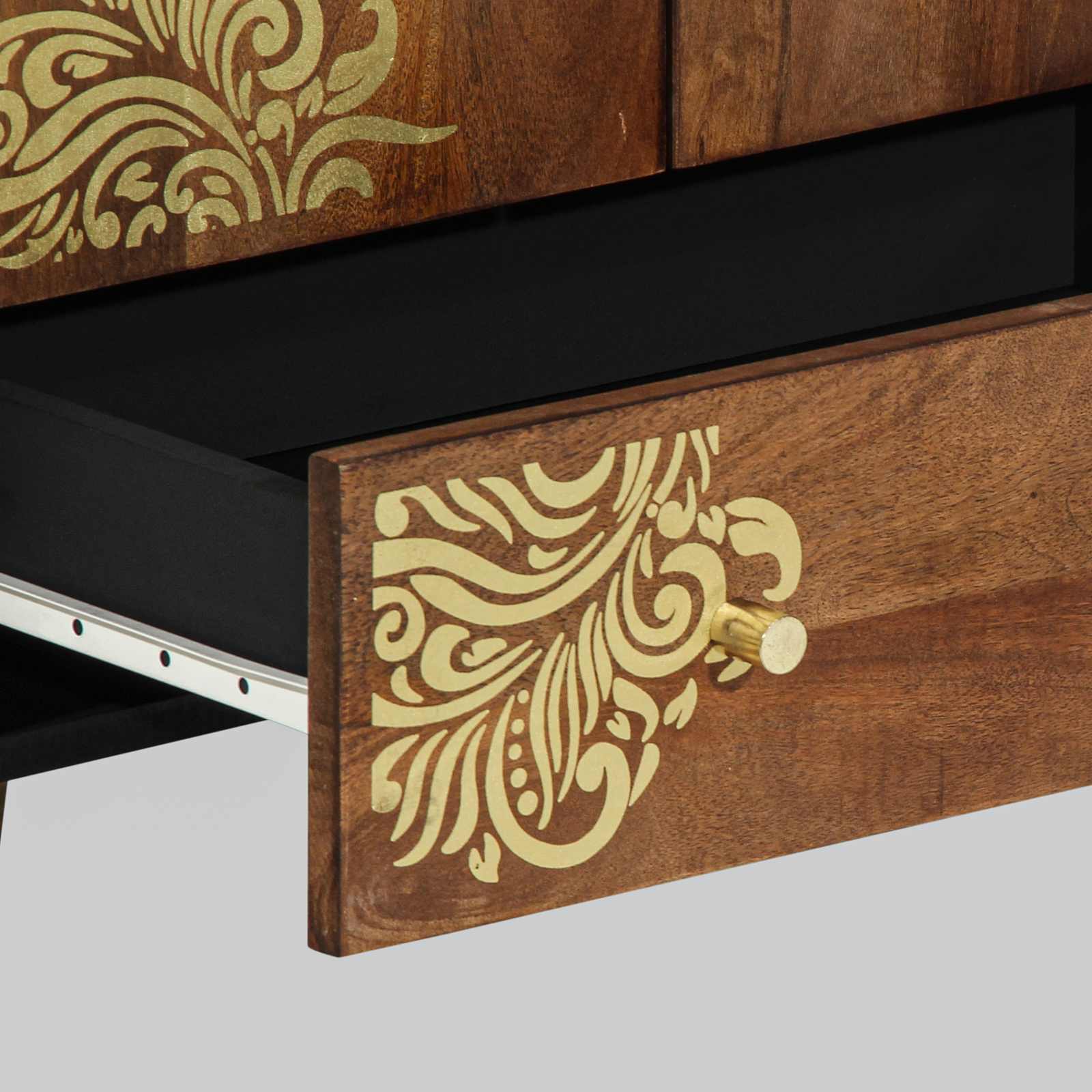 Highboard s ladicama Smeđa 60 x 33 x 100 cm Čvrsto drvo manga