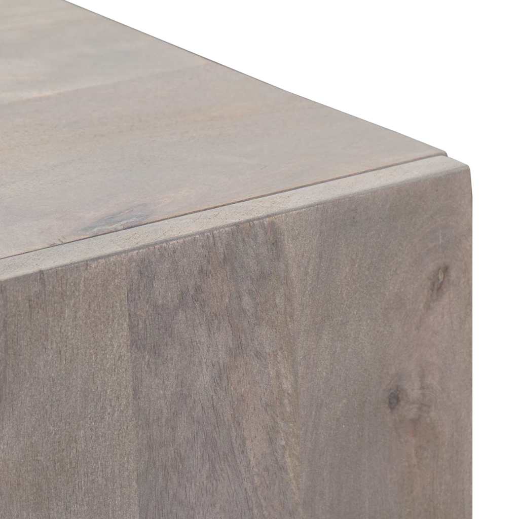 Highboard Siva i zlatna 40 x 33 x 110 cm Čvrsto drvo manga