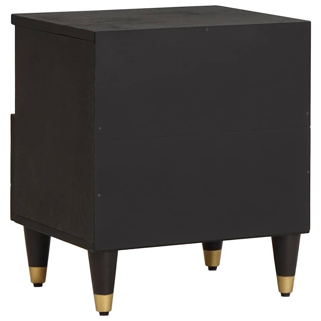Noćni ormar s ladicama Crna 40 x 33 x 46 cm Čvrsto drvo manga