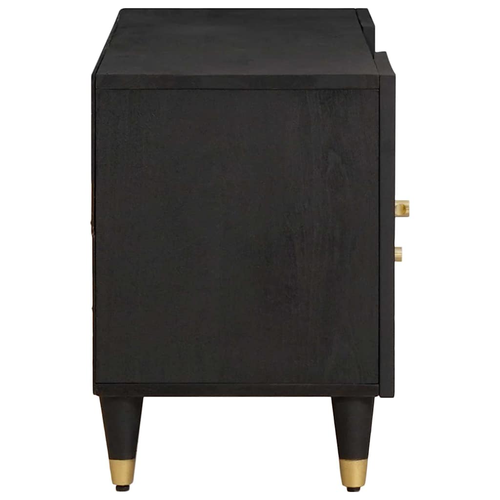 TV ormar s ladicama Crna 105 x 33 x 46 cm Čvrsto drvo manga