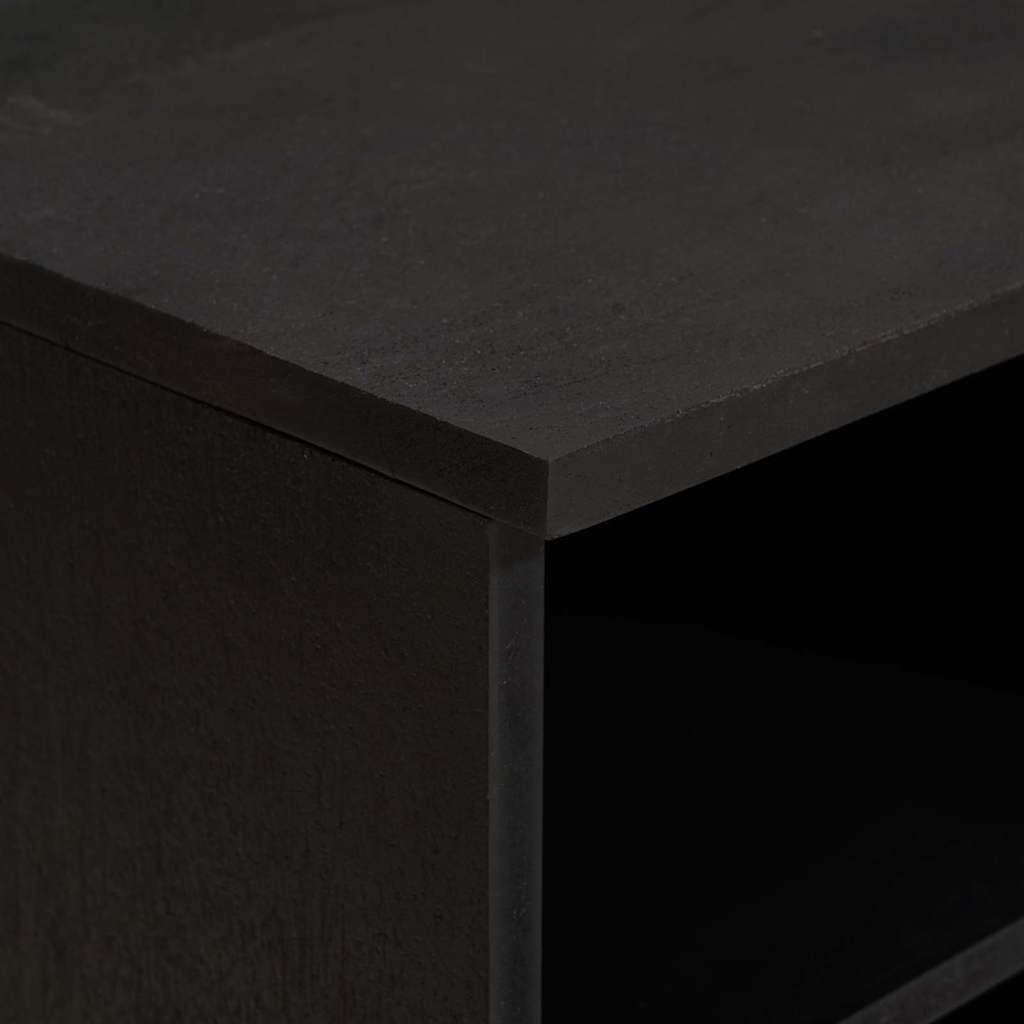TV ormar s ladicama Crna 80 x 33 x 46 cm Čvrsto drvo manga
