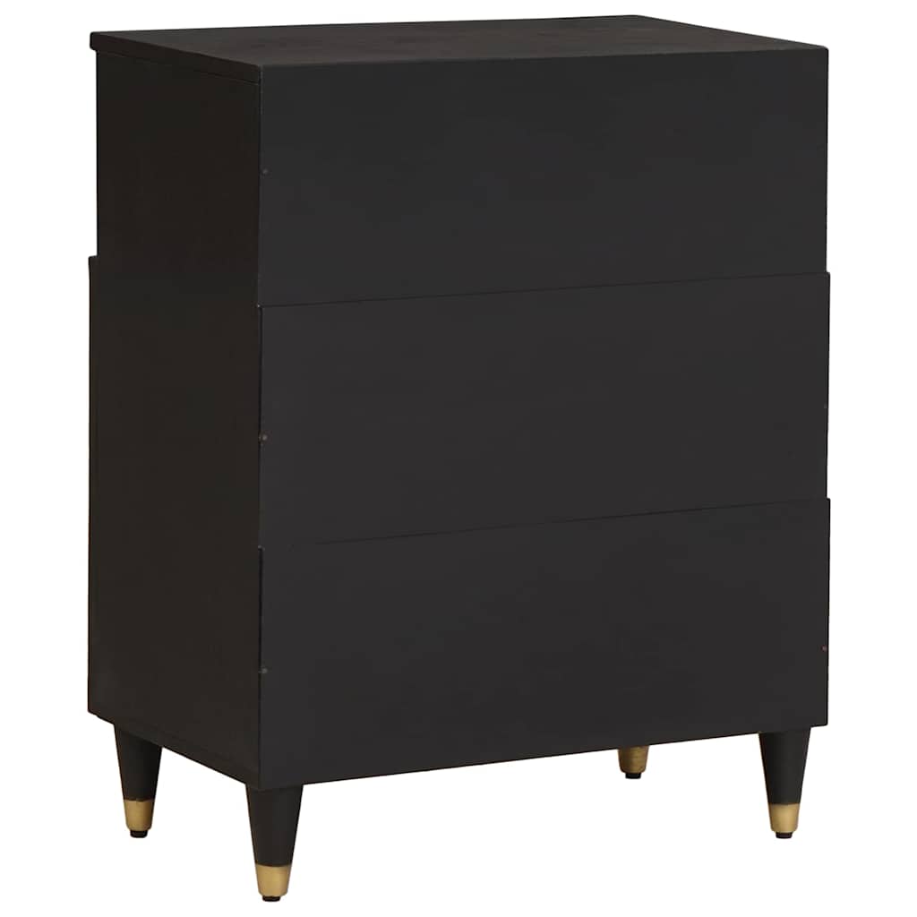Kreveta s policom Crna 60 x 33 x 75 cm Čvrsto drvo manga