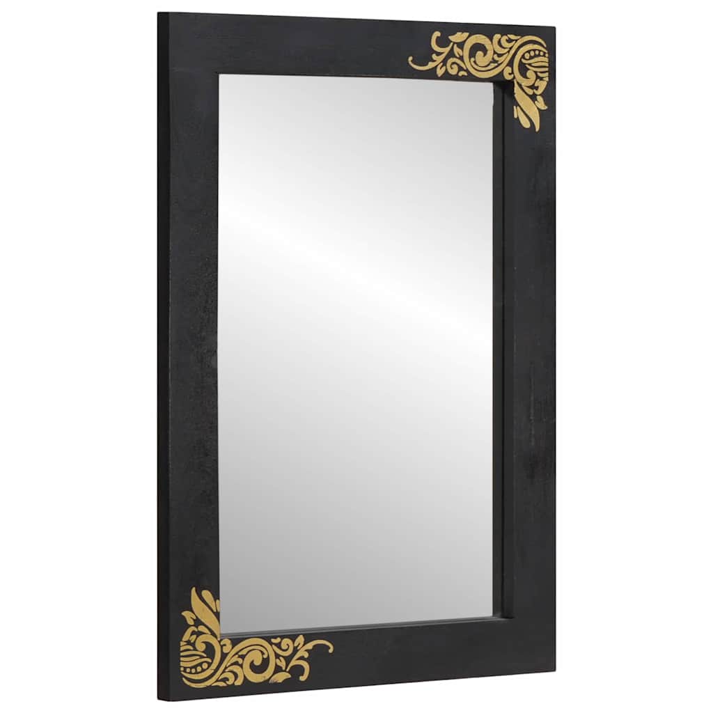 Zrcalo za kupaonicu s ogledalom Crna i srebrna 70 x 50 x 2,5 cm