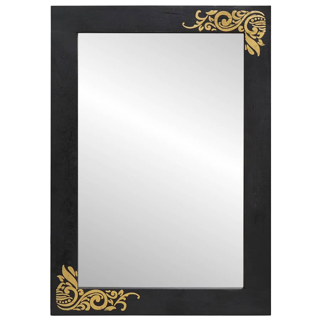 Zrcalo za kupaonicu s ogledalom Crna i srebrna 70 x 50 x 2,5 cm