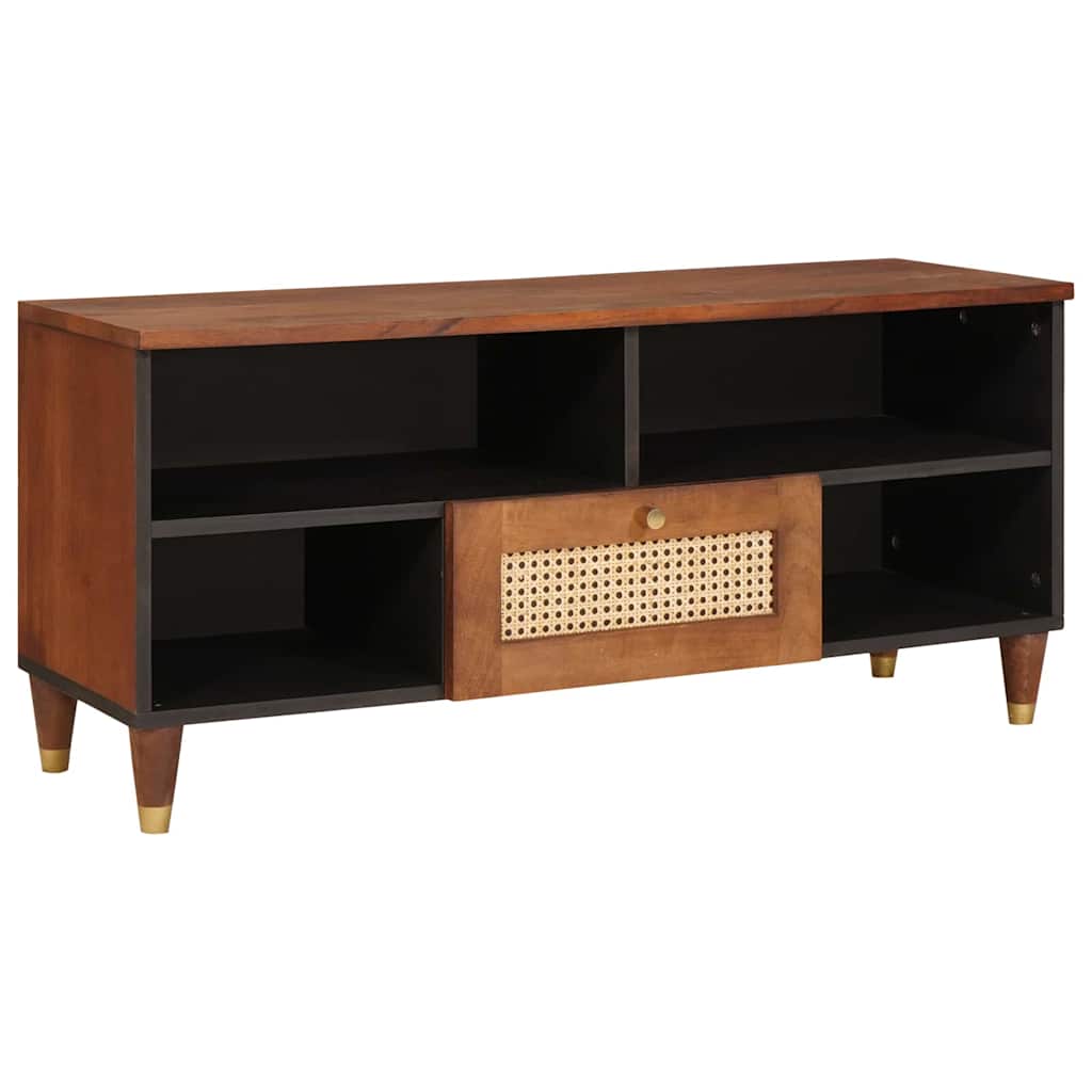 TV ormar s ladicama Smeđa 100 x 33,5 x 46 cm Čvrsto drvo manga