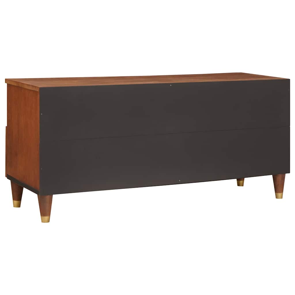 TV ormar s ladicama Smeđa 100 x 33,5 x 46 cm Čvrsto drvo manga