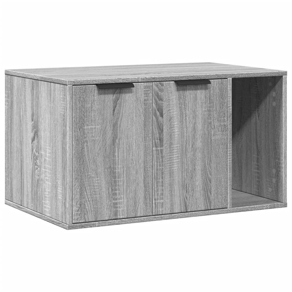 Kutija z mačji pijesak boja hrasta 80x50x45cm konstruirano drvo