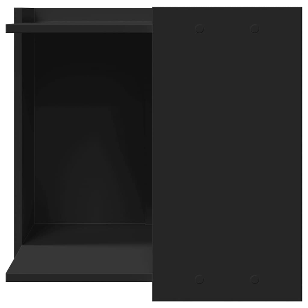 Kutija za mačji pijesak crna 53x53x51 cm konstruirano drvo