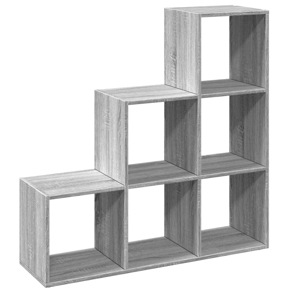 Pregrada / regal za knjige 3 razina sonoma 99x29x99 cm drveni