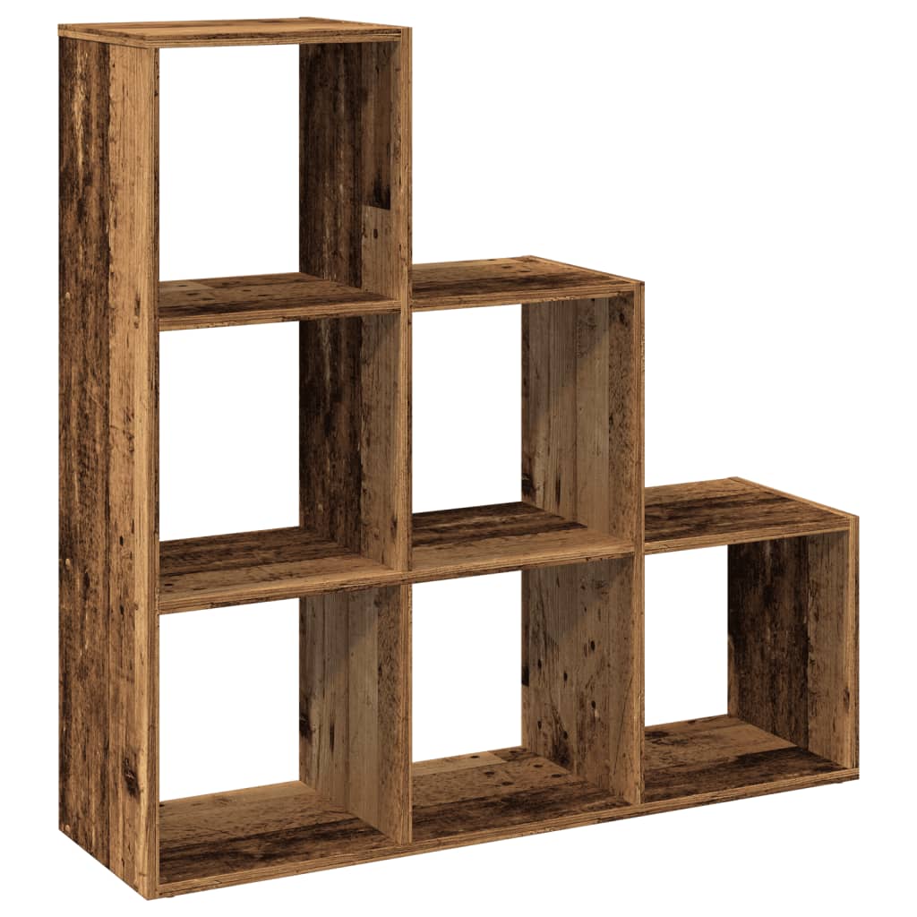 Pregrada / regal za knjige 3 razina boja drva 99x29x99cm drveni