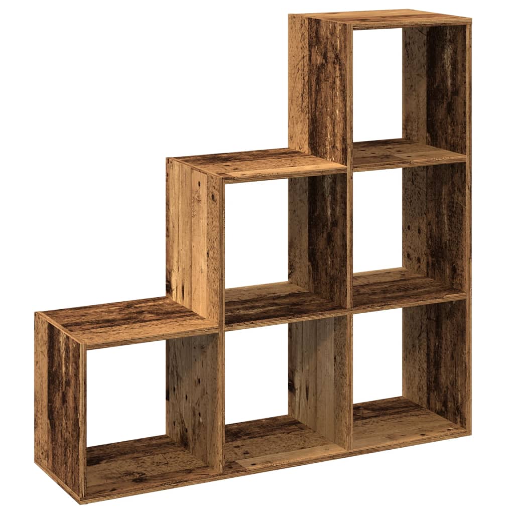 Pregrada / regal za knjige 3 razina boja drva 99x29x99cm drveni