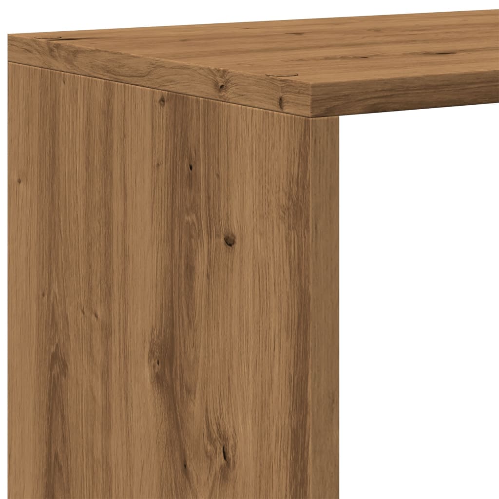 Pregrada / regal za knjige 3 razina hrast 99x29x99 cm drveni