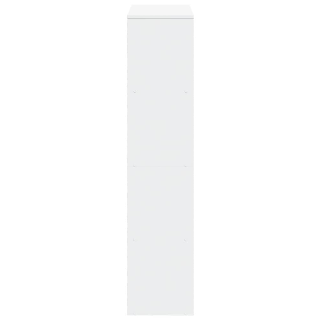 Pregrada za knjige 4 razine bijeli 131,5x29x131,5 cm drvena