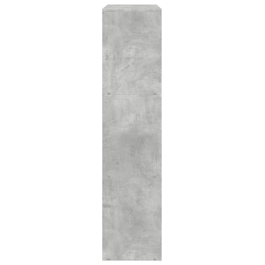 Pregrada/regal za knjige 3 razine sivi 137,5x29x103,5 cm drveni