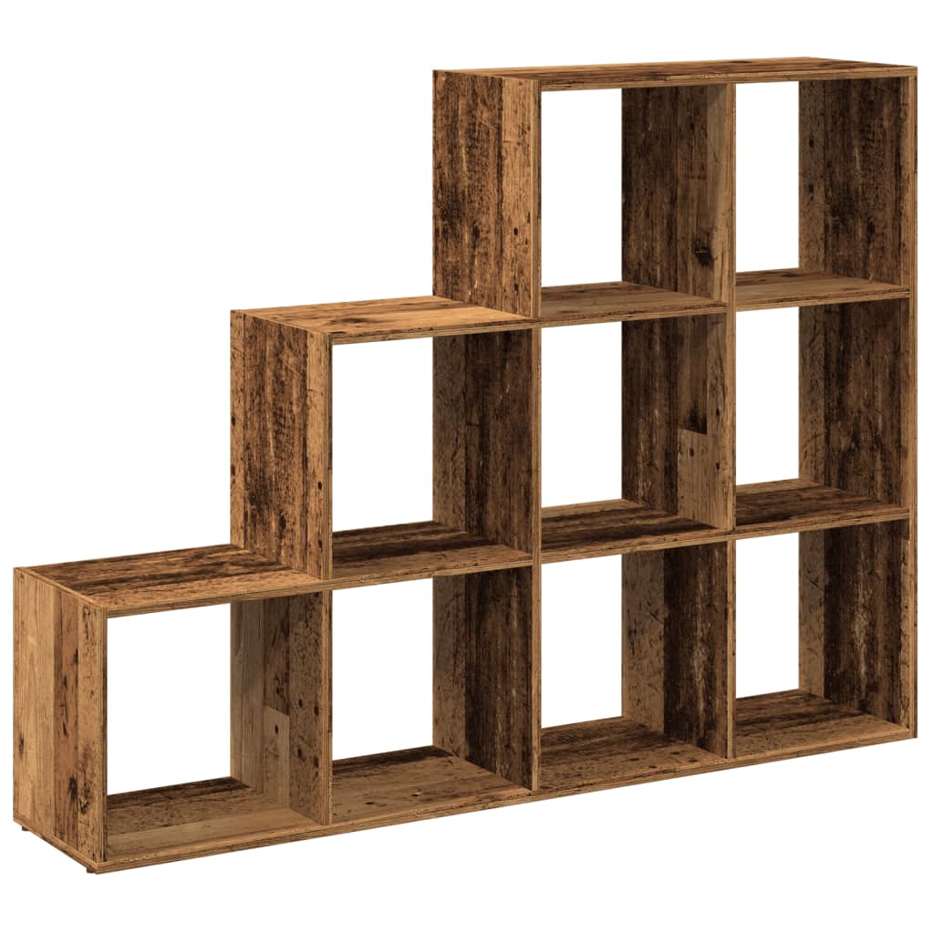Sobna pregrada/regal za knjige 3 razina 137,5x29x103,5cm drveni