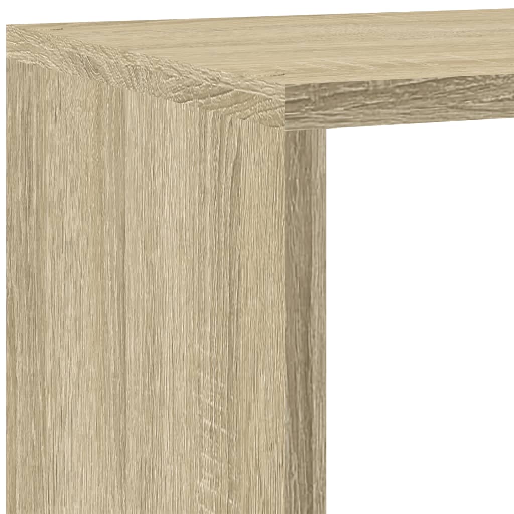 Pregrada/regal za knjige 4 razina hrast 143,5x29x143,5cm drveni