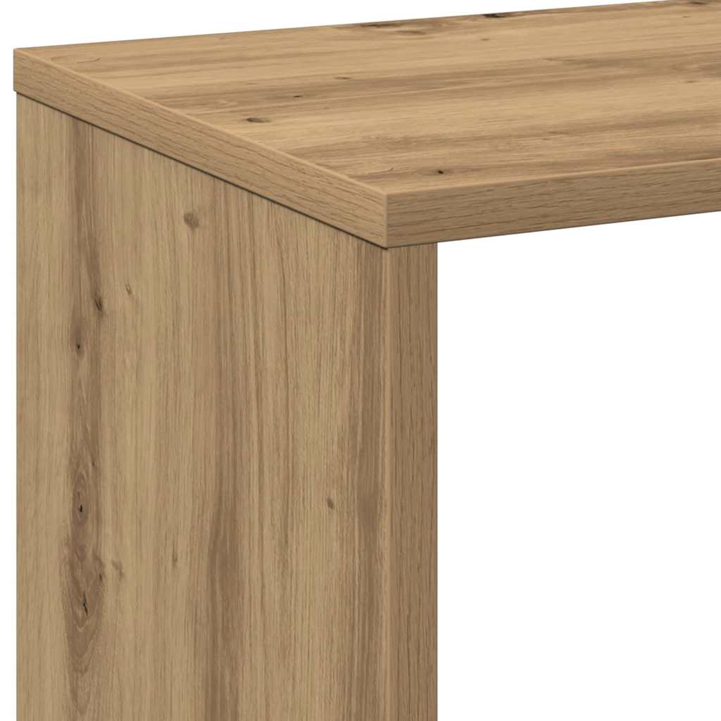 Pregrada / regal za knjige boja hrasta 69,5x29x69,5 cm drveni