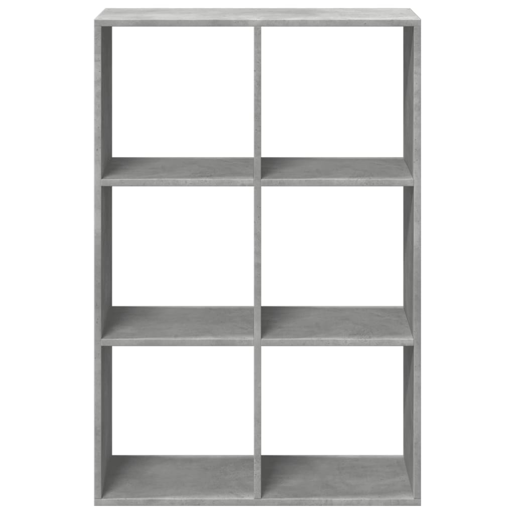 Sobna pregrada / regal za knjige sivi 69,5x29x103,5 cm drveni