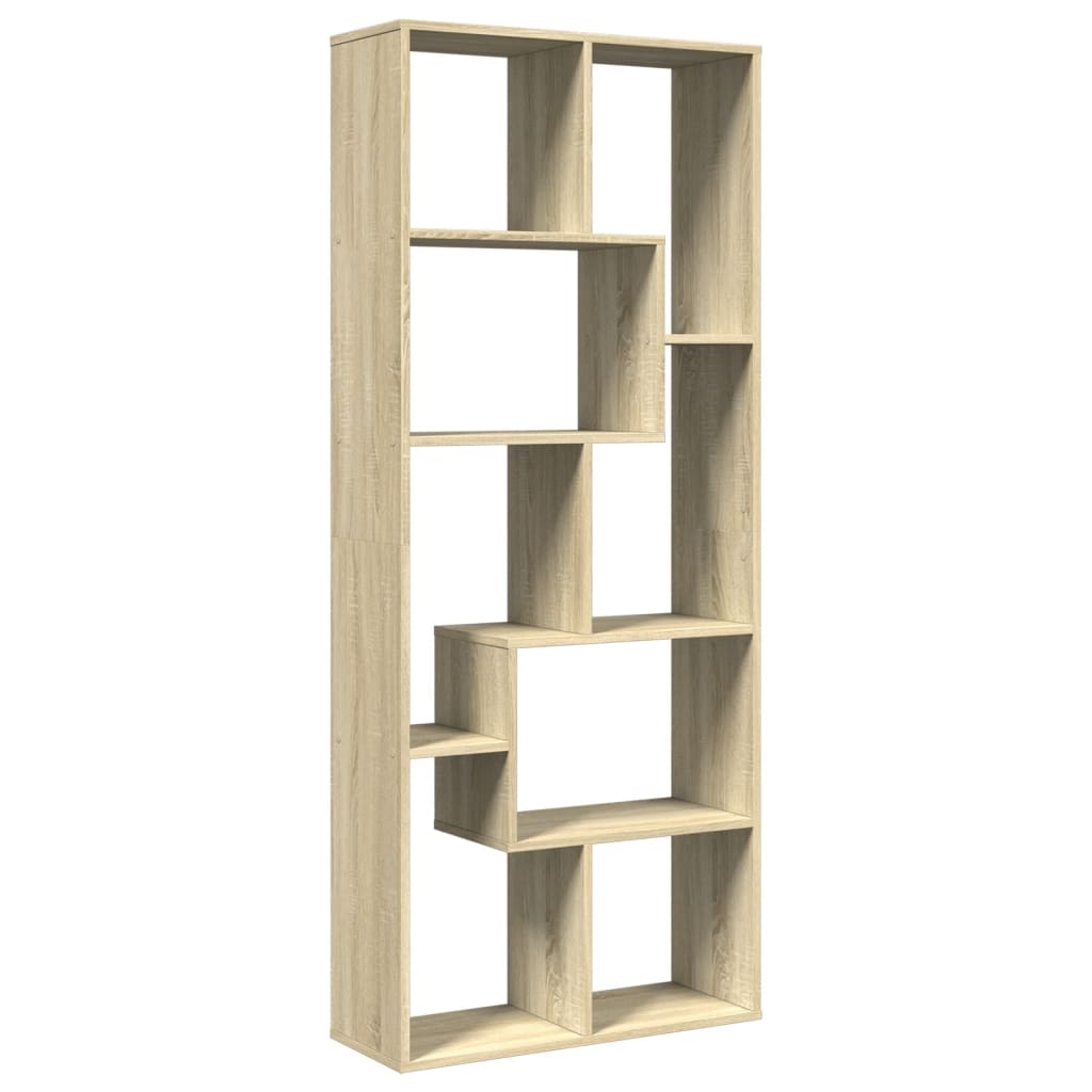 Pregrada / regal za knjige boja hrasta 67x25x161,5 cm drveni