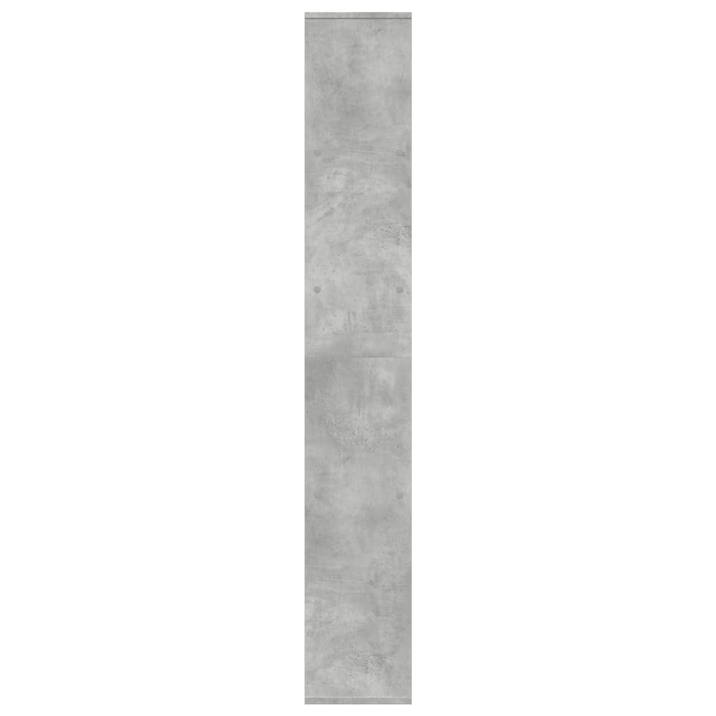Sobna pregrada / regal za knjige sivi 67 x 25 x 161,5 cm drveni