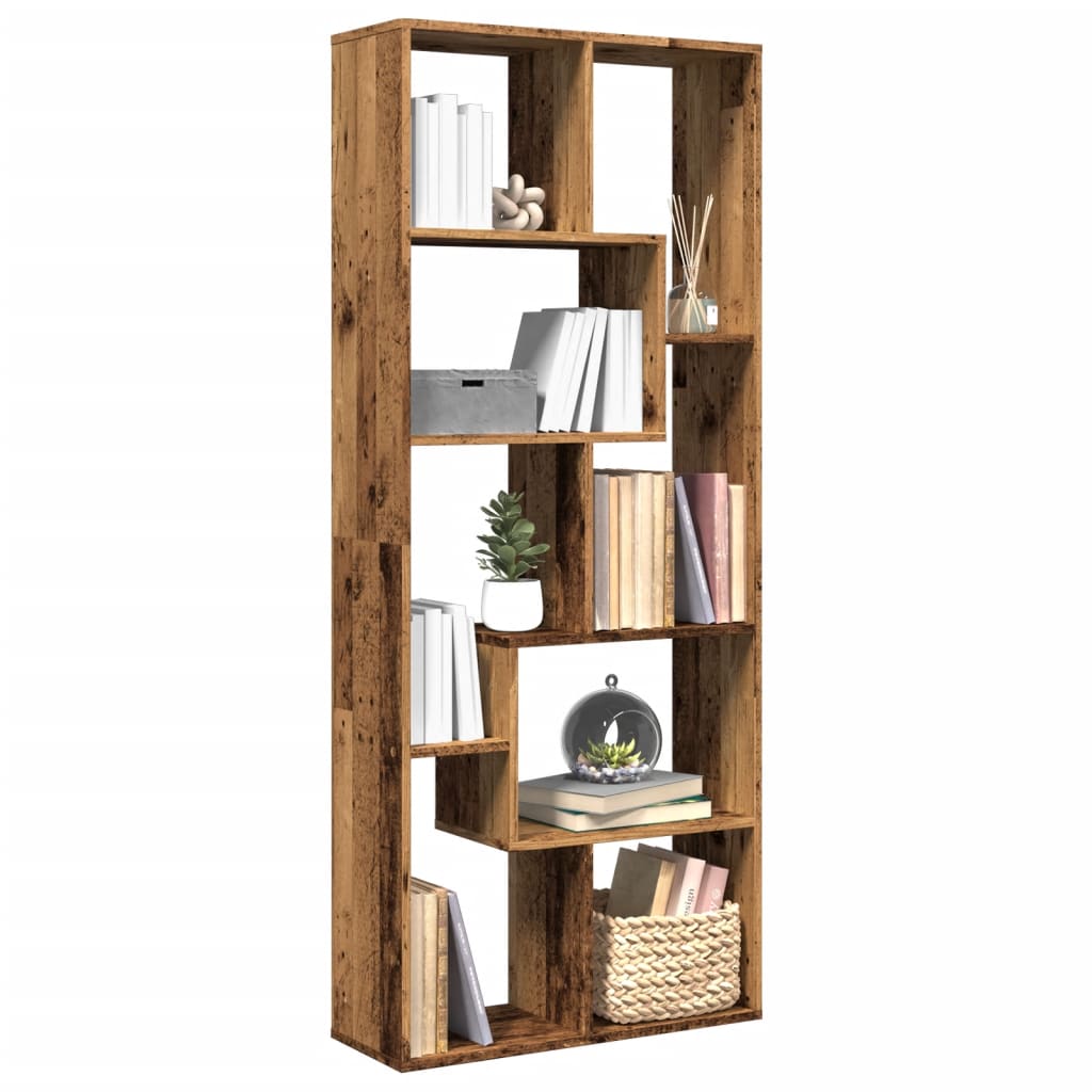 Pregrada / regal za knjige boja drva 67 x 25 x 161,5 cm drveni