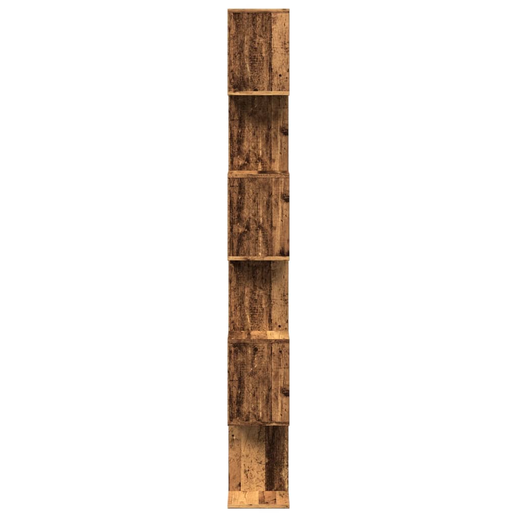 Sobna pregrada / regal za knjige 6 razina 70x24x193 cm drveni