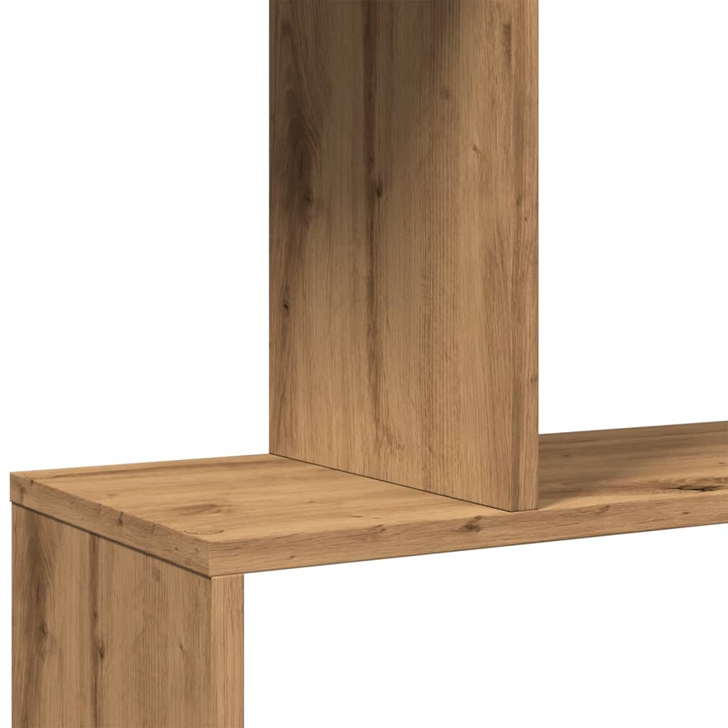 Pregrada / regal za knjige 5 razina hrast 70x24x161 cm drveni