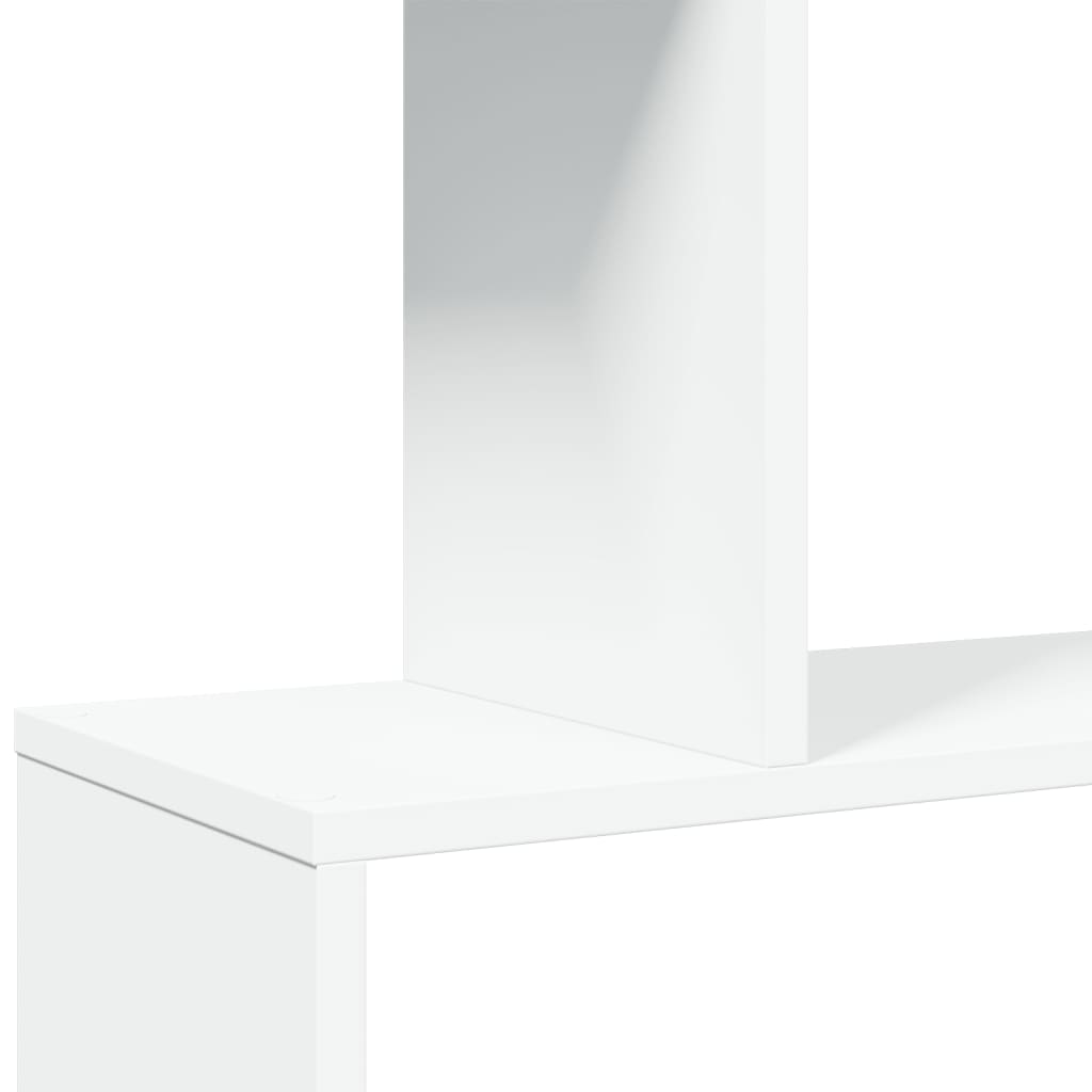 Pregrada za sobe s 4 etaže, bijela, 70x24x129 cm, od inženjerskog drva