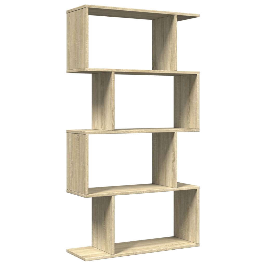 Pregrada / regal za knjige 4 razina hrast 70x24x129 cm drveni