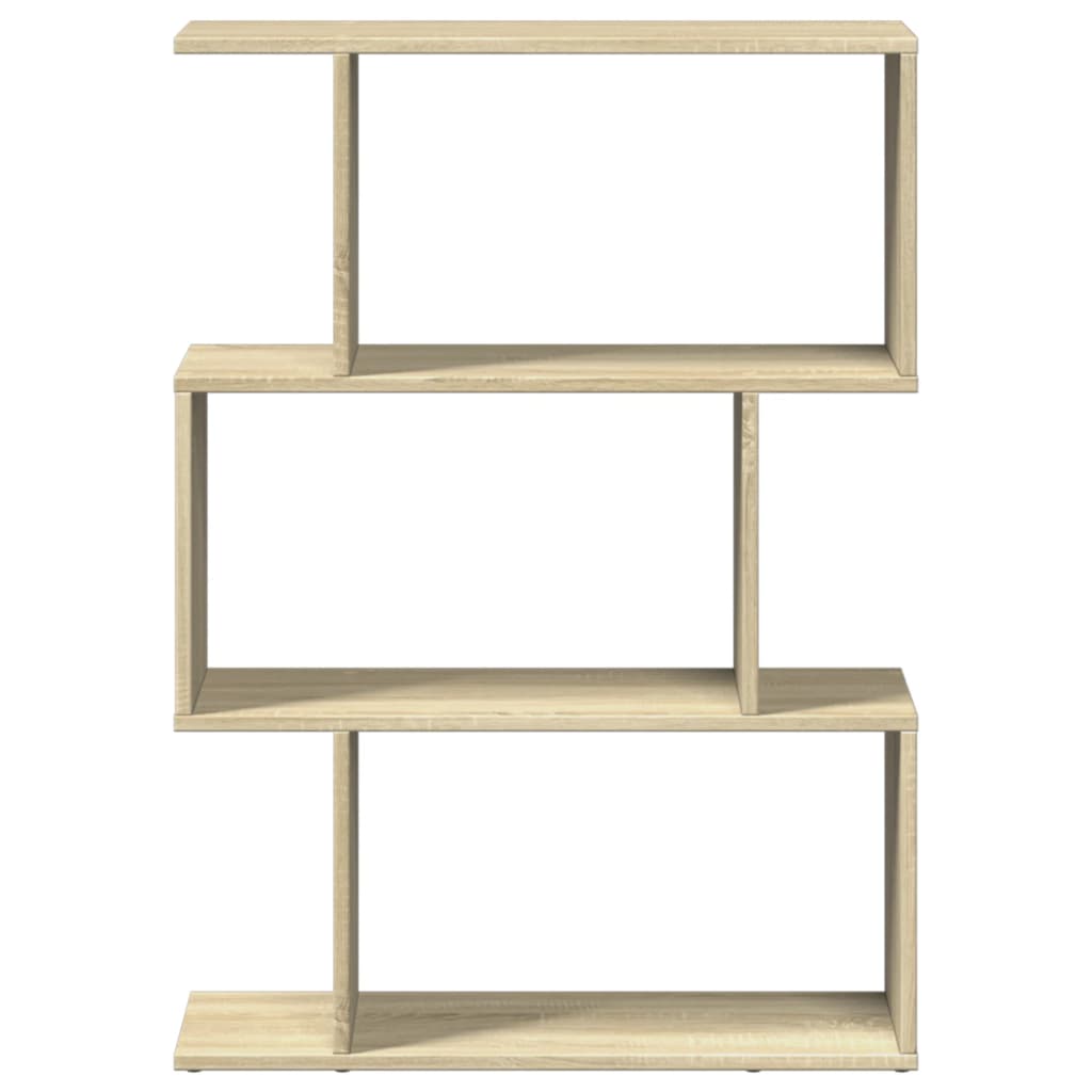 Pregrada / regal za knjige 3 razina hrast 70x24x97 cm drveni