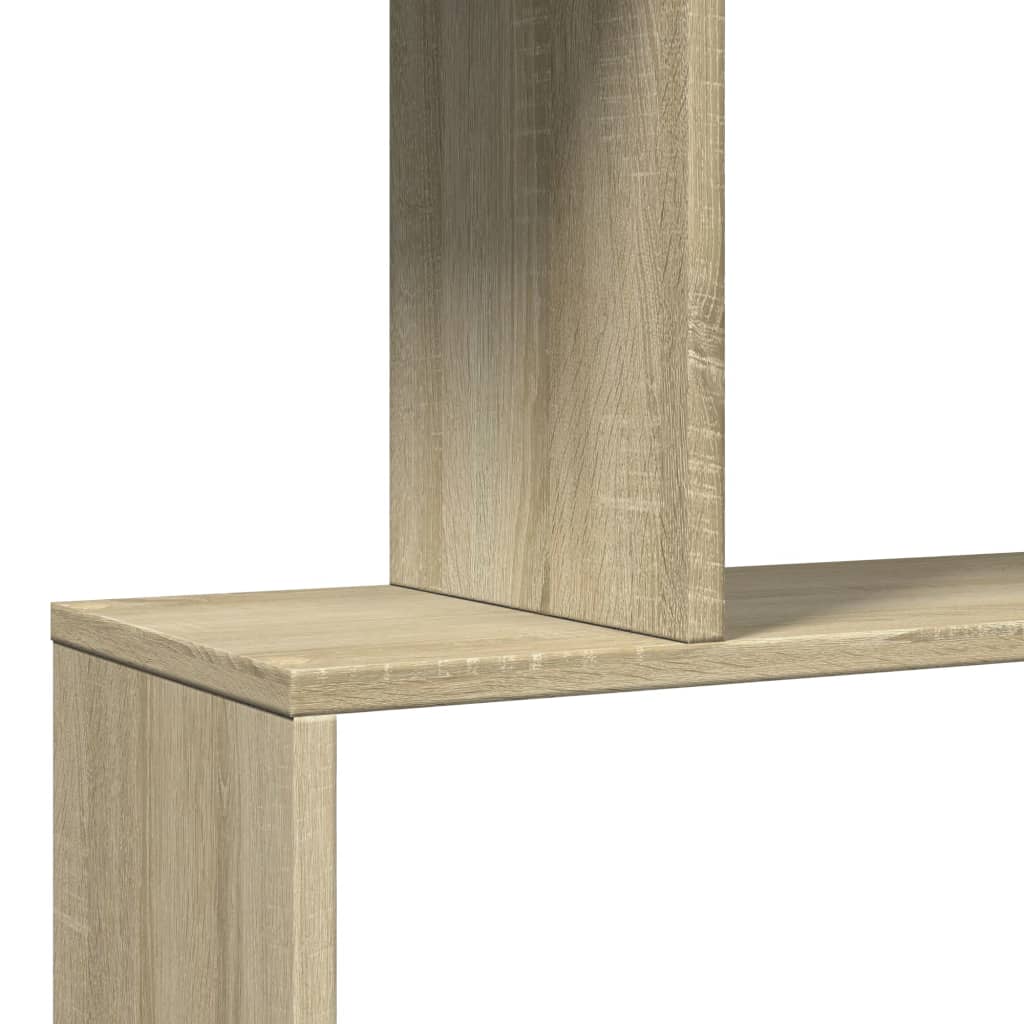 Pregrada / regal za knjige 3 razina hrast 70x24x97 cm drveni