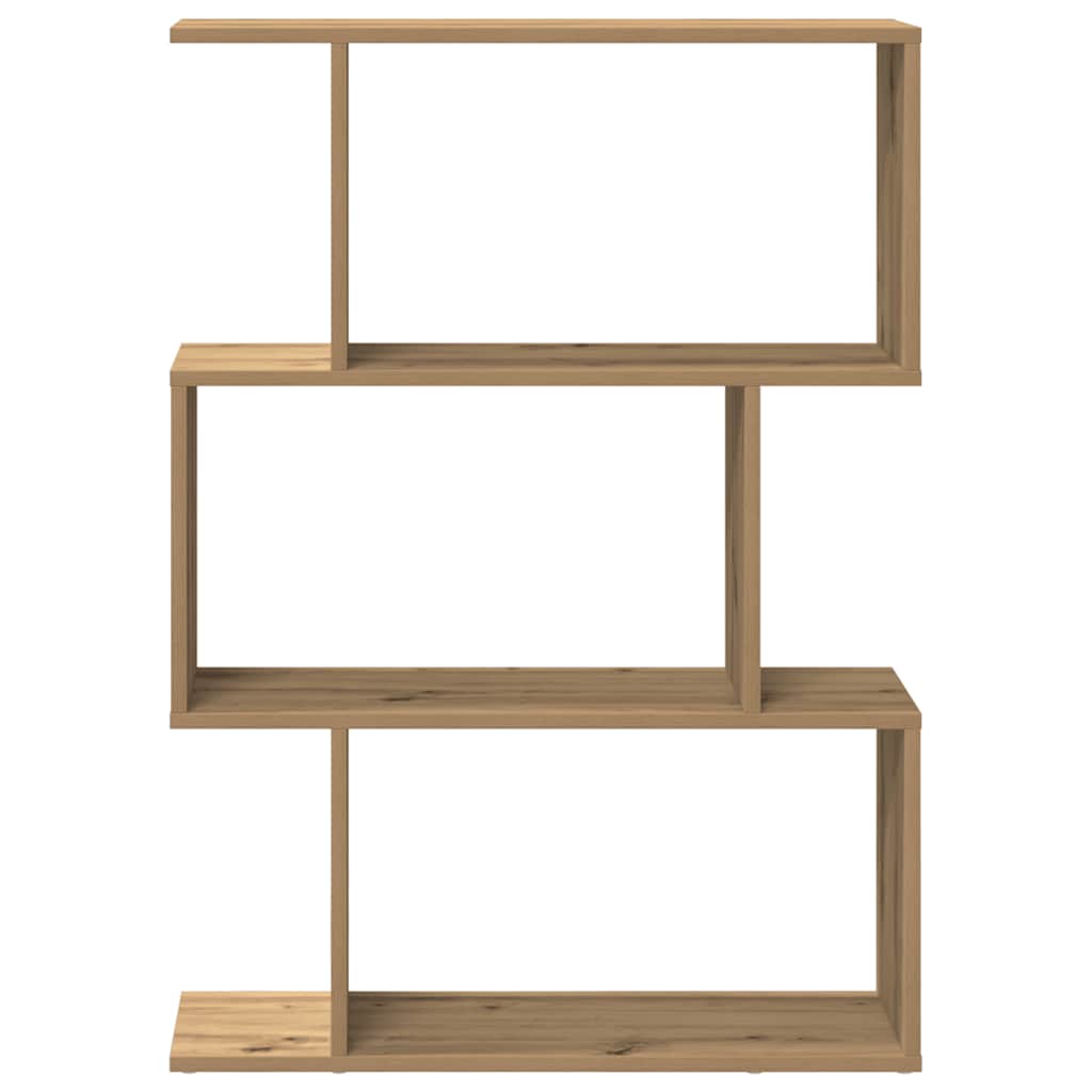 Pregrada / regal za knjige 3 razina hrast 70x24x97 cm drveni