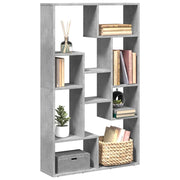 Regal za knjige boja betona 72 x 20 x 120,5 cm konstruirano drvo