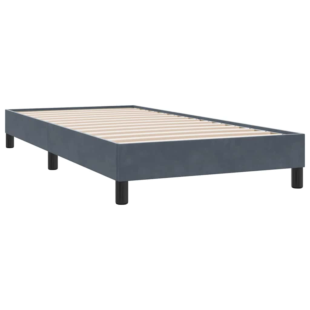 Okvir kreveta bez madraca tamno sivi 90x210 cm baršun