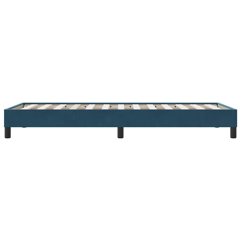 Okvir kreveta bez madraca tamnoplavi 90x210 cm baršun