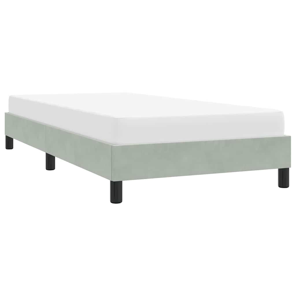 Okvir kreveta bez madraca svijetlo sivi 100x210 cm baršun